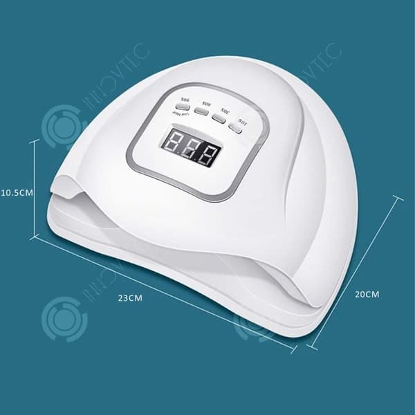 INN Nageltork 23x20x10,5cm 180W 45 LED-lampor 4 Timing Levels Dubbla ljuskälla Intelligent Sensing Nageltork