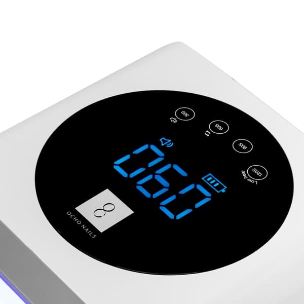 UV LED-lampa OCHO NAILS X22 72W Sladdlös Vit med spegelbotten