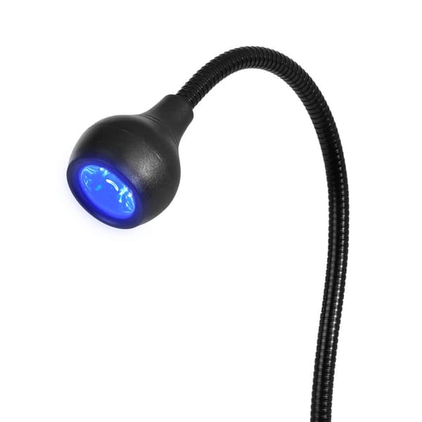 Glød UV LED Snake Skrivebordslampe Sort