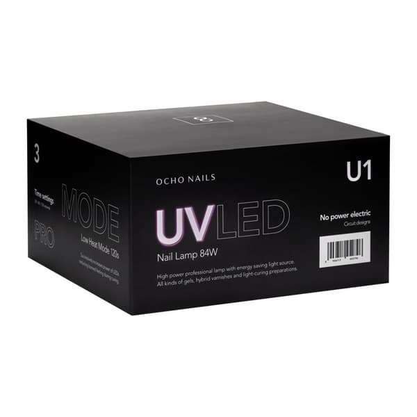 UV LED lampe OCHO NAILS 8 SORT 84W