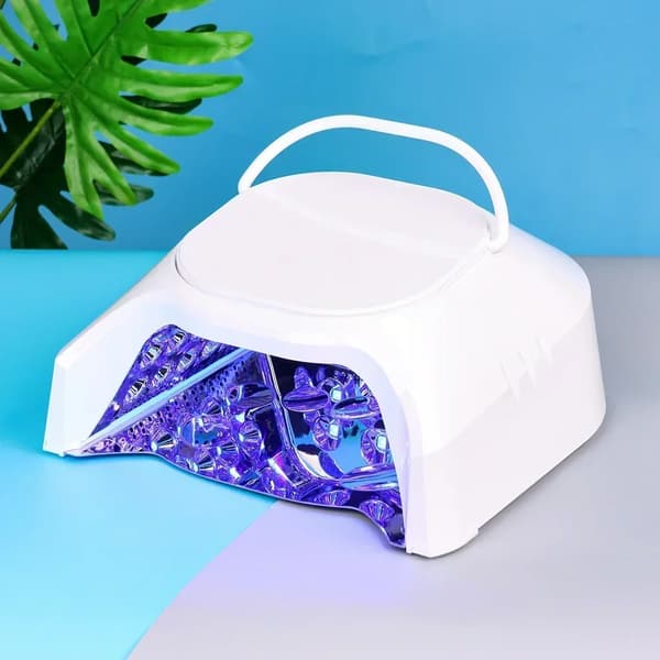 Nagellampa, 86W LED UV, Uppladdningsbar,EU, Helt Vit