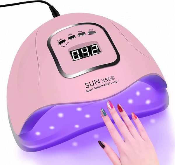 UV/LED-lampe med timerfunktion