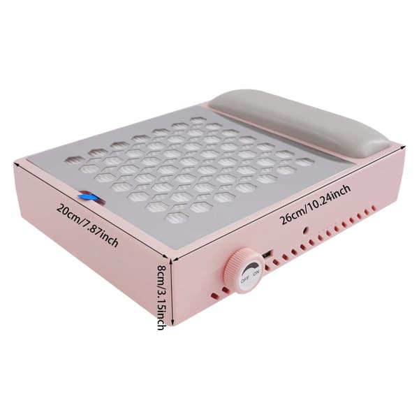 Nageldammsamlare, 56W effekt, justerbar sugkraft,EU, Rosa