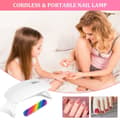 Miniatyrbild 7 av 7: OBOSOE Bärbar UV-lampa för naglar – USB-driven, kompakt modell med 6 LED-lampor, vit/rosa