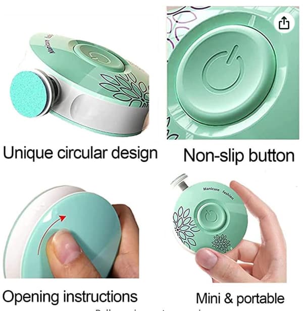 Elektrisk nagelfil för baby 3 i 1 nyfödd manikyrset tår naglar