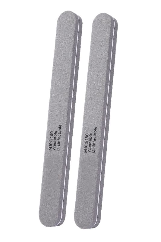 2-pack - Kaksipuolinen kynsiviila - 100/180 harmaa