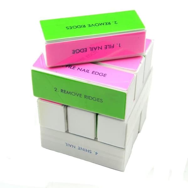 Set med 10 Nail Block File Buffer 4 Sidor Nail Art Manikyr