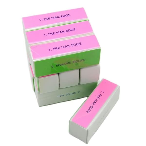 Set med 10 Nail Block File Buffer 4 Sidor Nail Art Manikyr