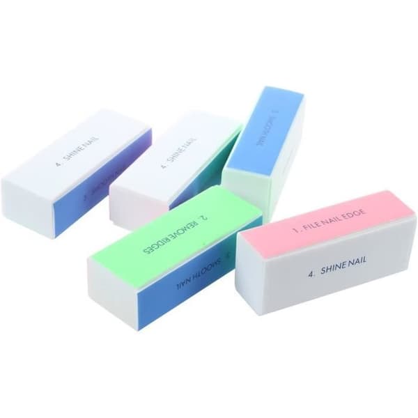 Blockfilspolerare 4 sidor Nail Art Manikyr - SODIAL - 5X