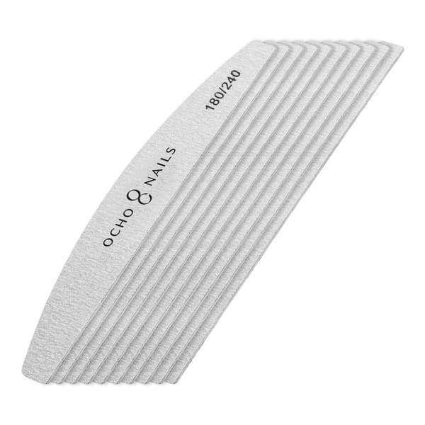 Ocho Nails halvmånefil slim 180/240 10 stk.
