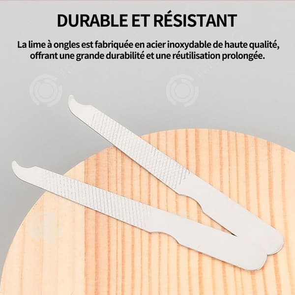 INN Nagelfil 7,4x0,8cm Rostfritt stål Texturerad fil Hembruk Dubbelsidig nagelfil Nagelfil Set