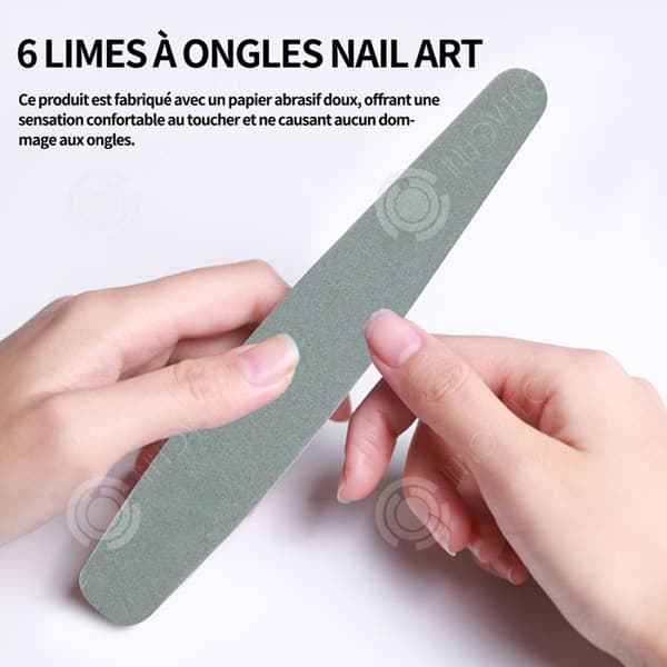 INN Nagelfil 6st 17,8x3cm Svampremsor Dubbelsidig nagelfil Nagelfilset Professionell nagelfil