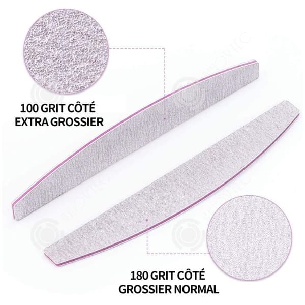 INN Nagelfil 25st Professionell dubbelsidig nagelfil Återanvändbar 100/180 korn för nagelsalonger gör-det-själv nagel A