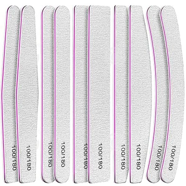 INN Nagelfil 5 Former Grit 100/180 Professionell Nagelfil Set Dubbelsidig Polering Slip Gel Nagelfil