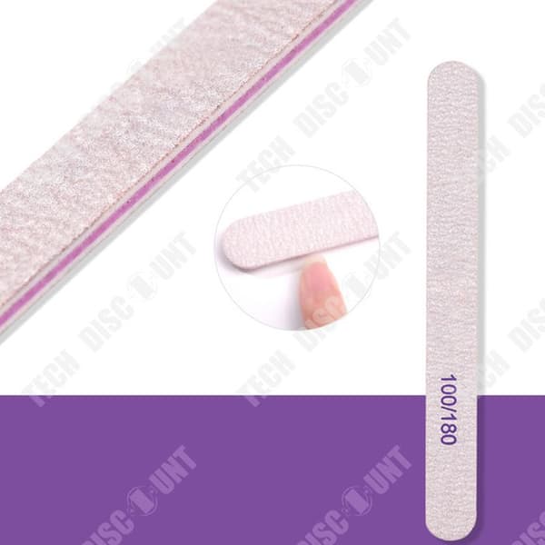 TD® Professionell tvättbar nagelfil Dubbelsidig 100/180 Återanvändbar nagelfil Hem- och salongsmanikyrverktyg