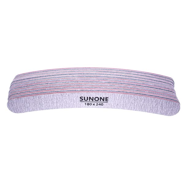 SUNONE Neglefil BANAN 180/240 GRÅ ZEBRA - 10 stk. - 1 PAKKE