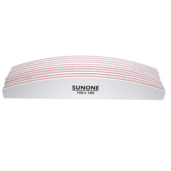 SUNONE Nagelfil BÅT 100/180 VIT - 10 st - 1 PAKET