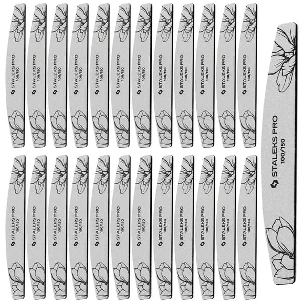 25x STALEKS Nagelfil mineralmanikyr HALFMOON båt 100 150