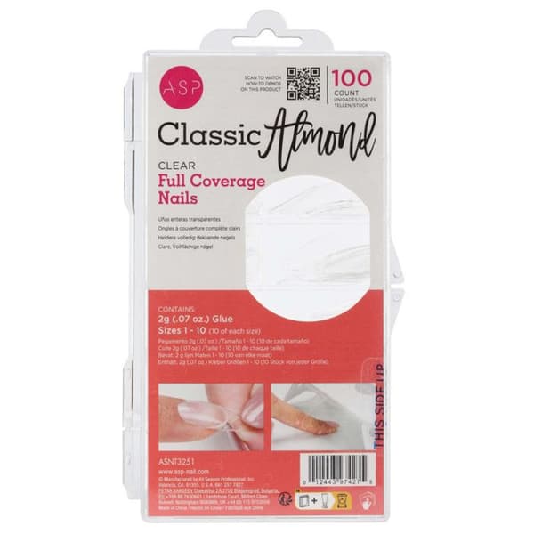 ASP - Faux-Onglar Ultra Clear Classic Almond -