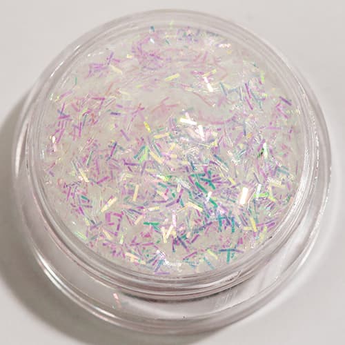 Negleglitter - Striper - Hvit regnbue - 8ml - Glitter
