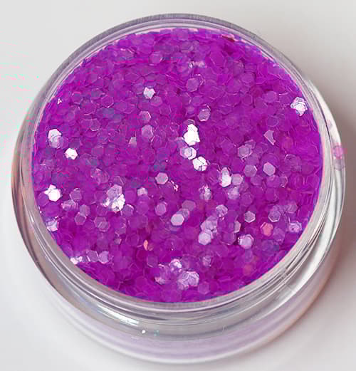 Negleglitter - Hexagon - Jelly lilla - 8ml - Glitter