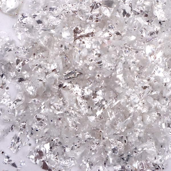 Negleglitter - Flakes / Mylar - Hvit is - 8ml - Glitter