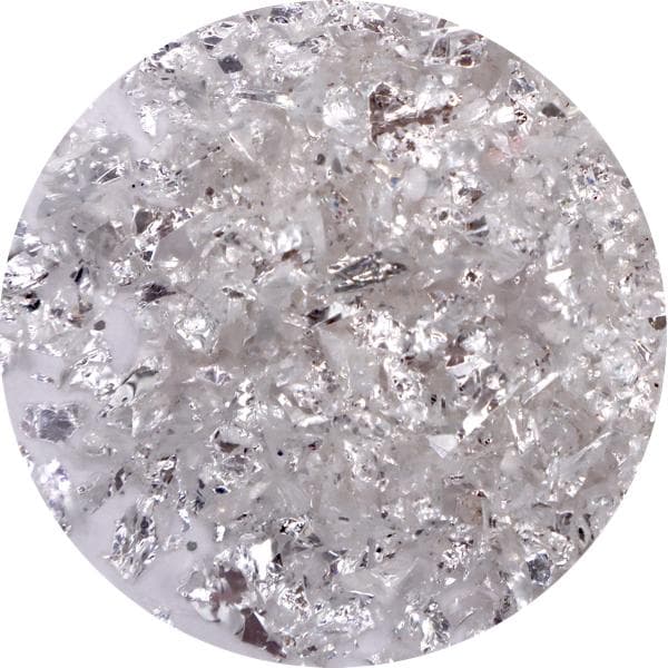 Negleglitter - Flakes / Mylar - Hvit is - 8ml - Glitter