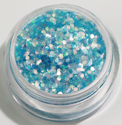 Negleglitter - Hexagon - Babyblå - 8ml - Glitter