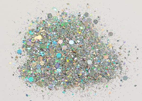 Negleglitter - Mix - Sølv lækker - 8ml - Glitter