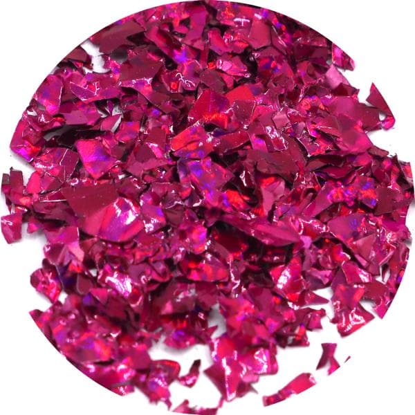 Negleglitter - Flakes / Mylar - Cerise - 8ml - Glitter