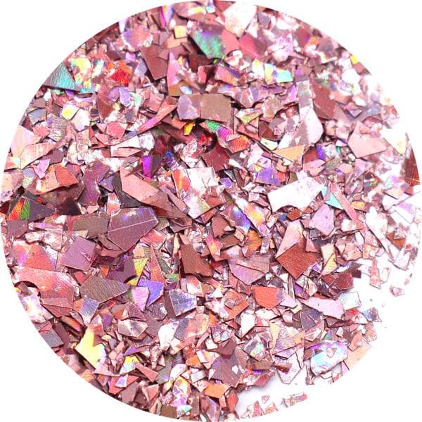 Negleglitter - Flakes / Mylar - Lyserosa - 8ml - Glitter