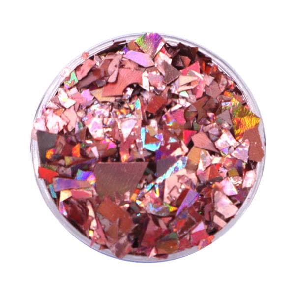Negleglitter - Flakes / Mylar - Lyserosa - 8ml - Glitter