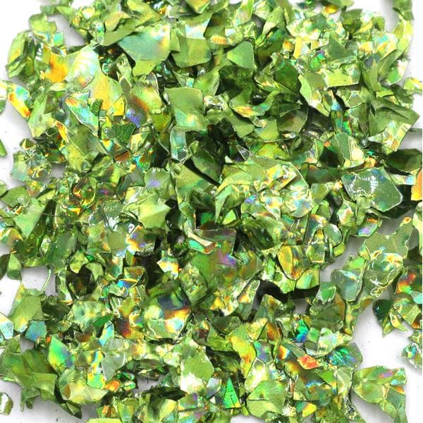 Negleglitter - Flakes / Mylar - Grøn - 8ml - Glitter