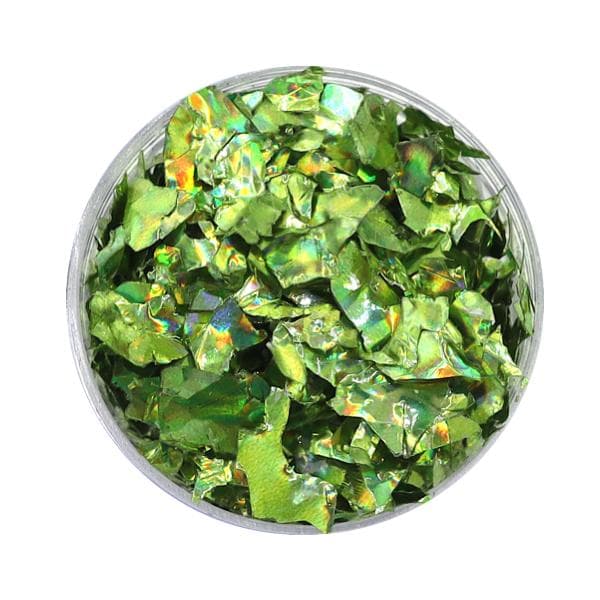 Negleglitter - Flakes / Mylar - Grøn - 8ml - Glitter