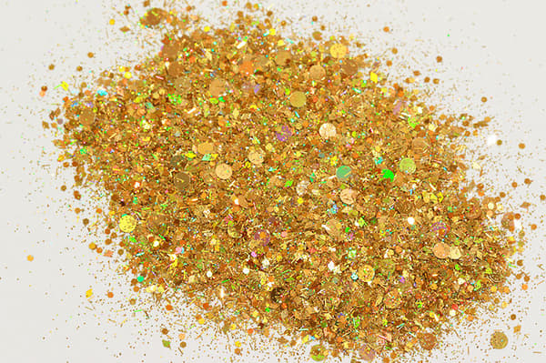 Negleglitter - Mix - Gylden lækker - 8ml - Glitter
