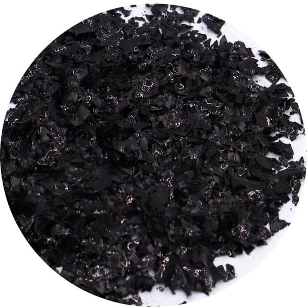 Nail Glitter - Flakes / Mylar - Svart - 8ml - Glitter