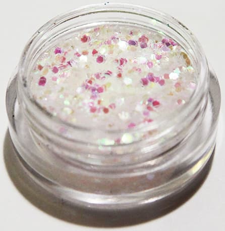 Negleglimmer - Hexagon - Hvid regnbue - 8ml - Glitter