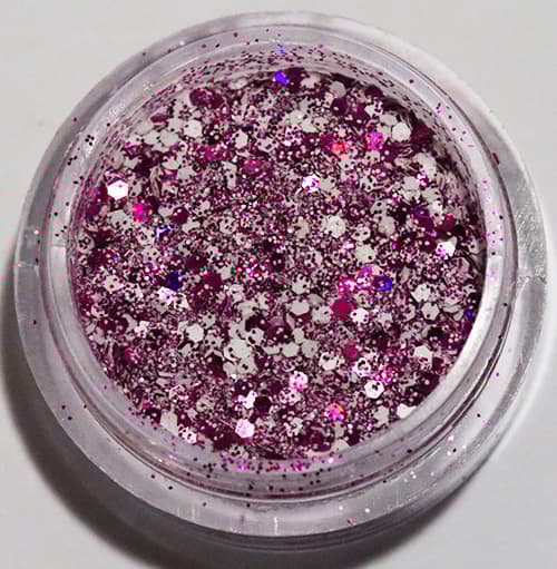 Kynsien glitter - Mix - Valkoinen cerise - 8ml - Glitter