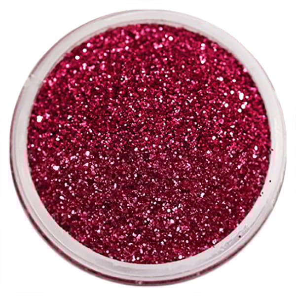 Nagelglitter - Finkornigt - Hallonröd - 8ml - Glitter