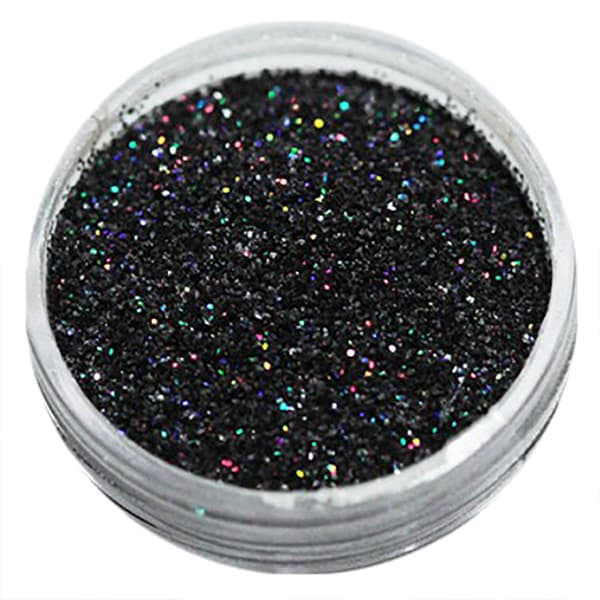 Nagelglitter - Finkornigt - Svart rainbow - 8ml - Glitter
