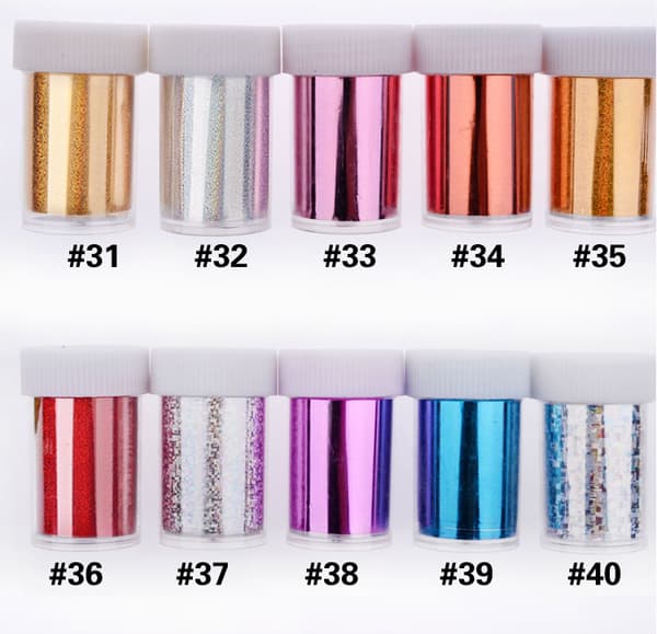 Neglefolie negle dekorationer, 50 farver!