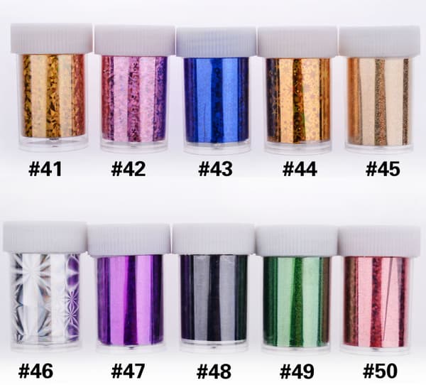 Neglefolie negle dekorationer, 50 farver!