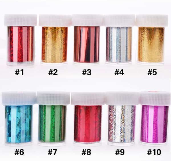 Neglefolie negle dekorationer, 50 farver!