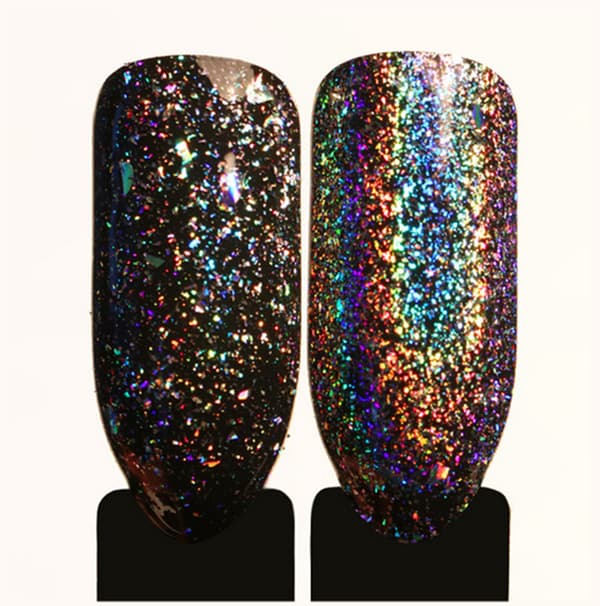Galaxy holo flakes - Sølv
