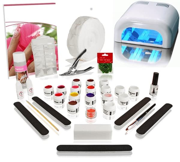 White Excellent XXL startkit med syrafri UV gel, inkl lampa