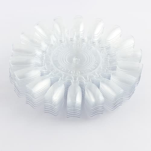 3 runde prøvekart / display med tips i plexiglass