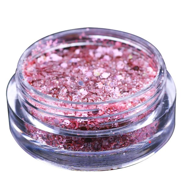 Nail glitter mix - Hvit, Rosa, Lilla