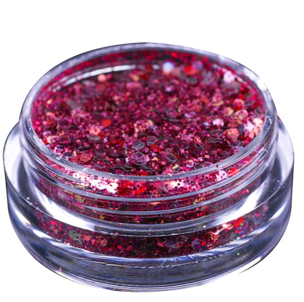 Nail glitter mix - Hvit, Rosa, Lilla