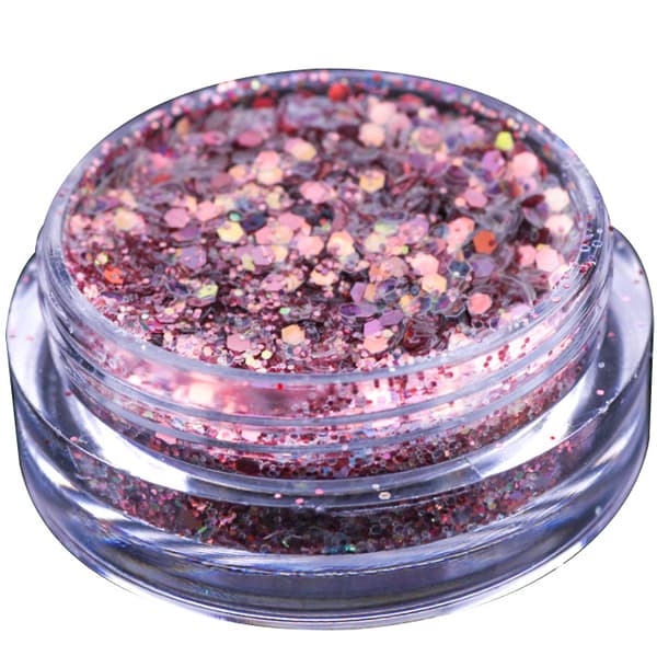 Nail glitter mix - Hvit, Rosa, Lilla