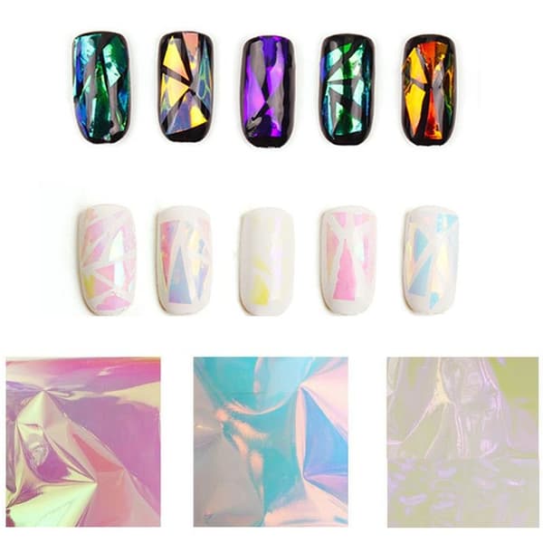 Glas folie för nageldekoration nailfoil